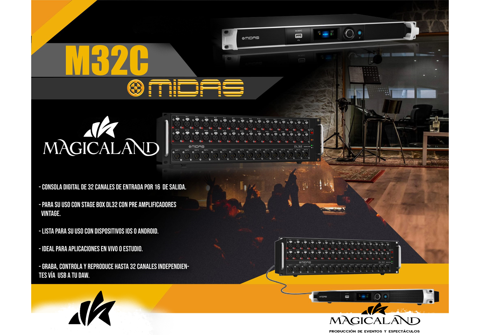 MIDAS M32C Y SD32 MIDAS